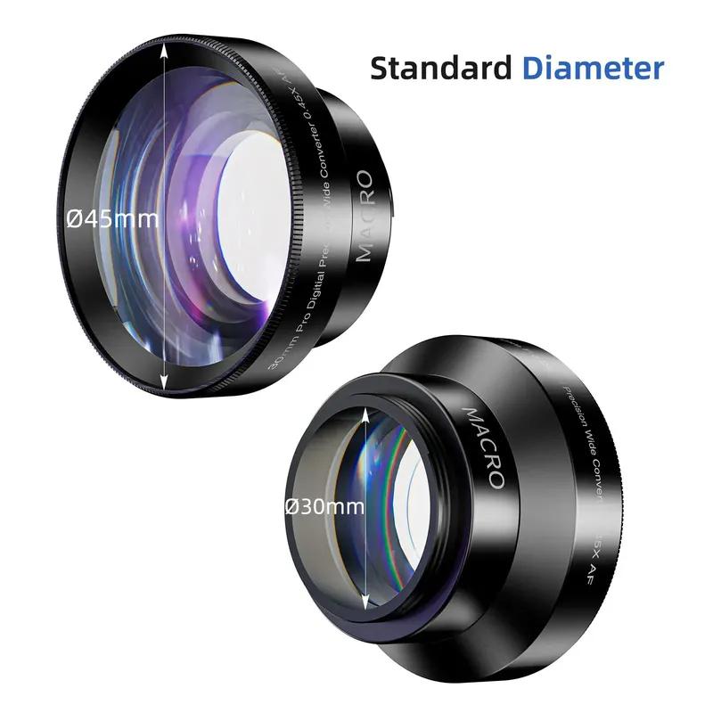 TOMLOV Digital Microscope Wide Angle Lens 30MM Wide Angle 0.45x Converter Lens with Macro Portion Pro Digital Precision Lens