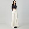 Autumn and Winter Black and Gray Slightly Pulled Jeans Women's New Autumn High-waisted Thin Small Flared Pants