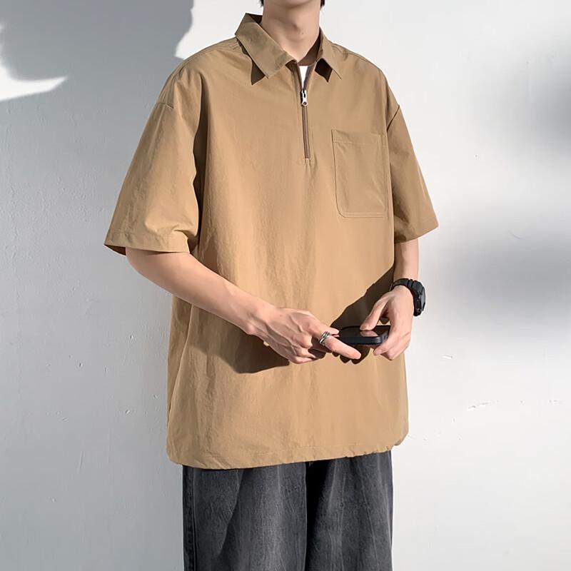 Men's Lightweight Outdoor Half-Zip Polo Shirt