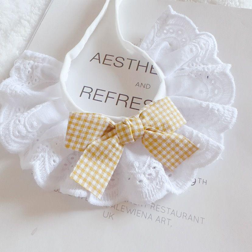 

Питомец Бантик Кружево Грелка для шеи Шарф - Чистый хлопок Нагрудник для кошек и собак Аксессуар XS (4 lbs or less)