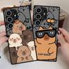 Cute Capybara Back Phone Cover Case for Samsung Galaxy S22 S24 Plus S23 FE S20 Note 20 Ultra 10+ S25 Ultra S21 S25+ S24+ S23+