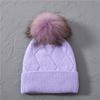 Autumn and winter fine twill wool hat rabbit down rabbit fur hat soft men's and women's warm soft waxy knitted hat