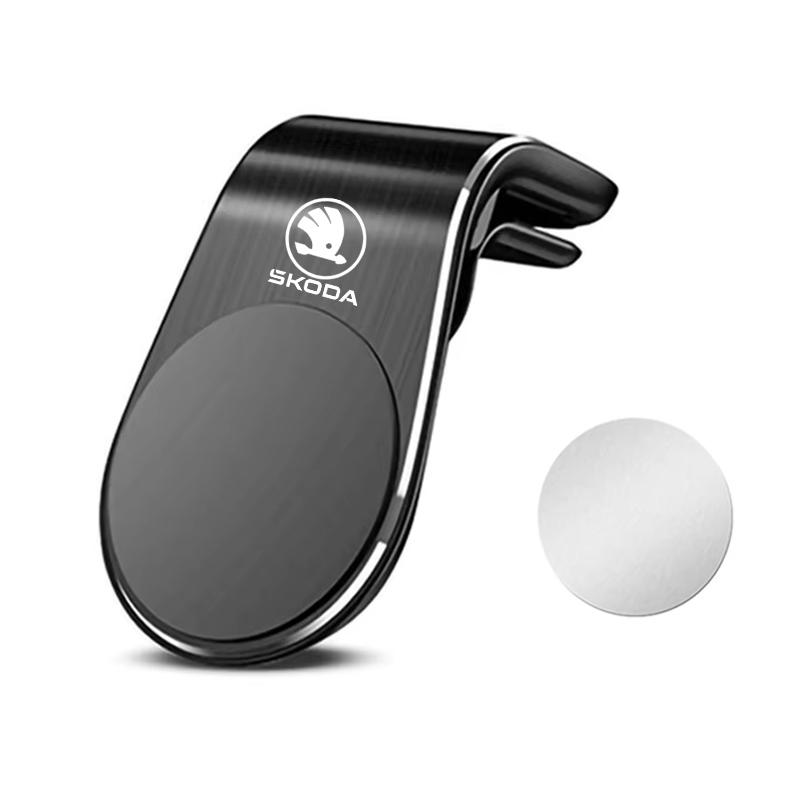 CWWR6 1Pcs Magnetic Car Phone Holder Metal Stand Accessories For New Skoda Octavia Kodiaq Fabia Superb Karoq Yeti Rapid Mk3 Vrs A4