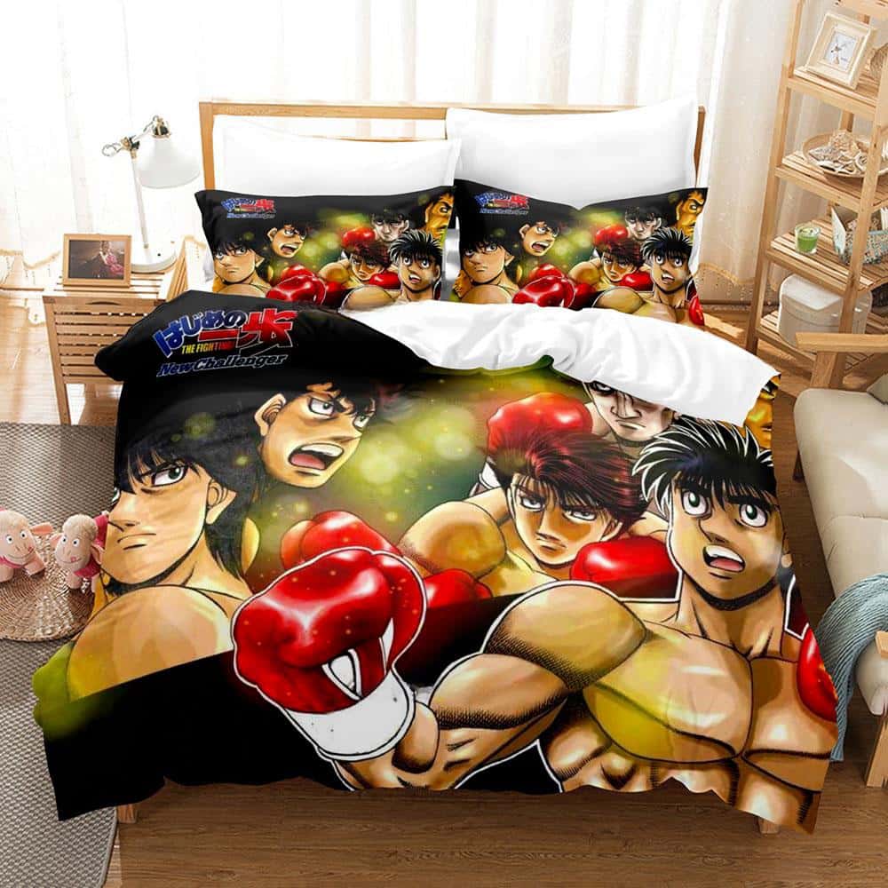 New Anime Hajime No Ippo Bedding Set Duvet Cover Comforter Bed Set Quilt Cover Pillowcase King Queen Twin Size Boys Girls Adult