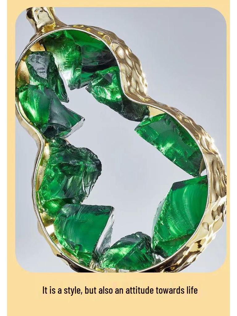 Elegante Ornamento a Zucca di Cristallo per Soggiorno, Ingresso, Mobile da Vino o TV - Decorazione Lussuosa e Regalo Perfetto per l'Inaugurazione della Casa