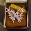 High-End Light Luxury Flower Brooch Female Heavy Industry Design Sense Animal Brooch Diamond Corsage Coat Clothing Accessories