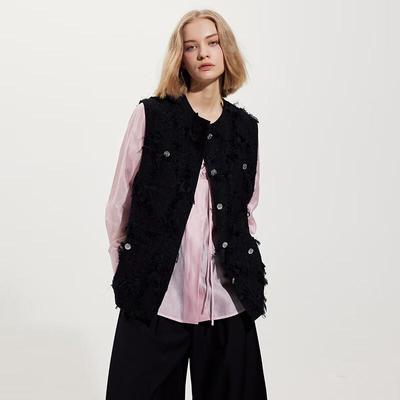 Chic Autumn/Winter Sleeveless Tassel Vest Jacket