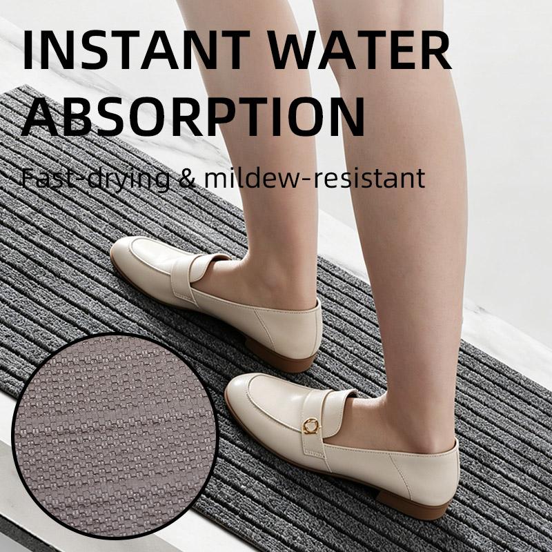 Modern Minimalist Square Floor Mat - Durable, Stain/Fade Resistant, Non-Slip Rubber Backing, Machine Washable for Indoor/Outdoor