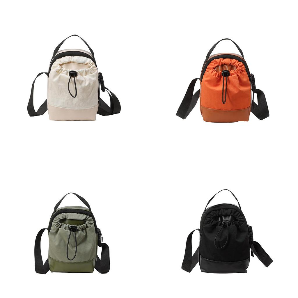 Blocked Color Simple Women Casual Drawstring Water Bottle Bag For Out Going