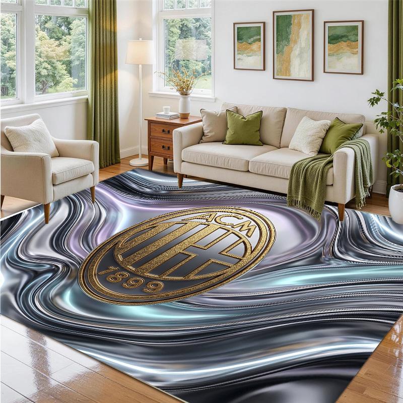AC Milan Design Crystal Velvet Rug Soft Decorative Mat for Bedroom Entrance