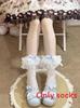 Lolita Summer Lace Bow Knee High Socks With Breathable Nylon For Girls