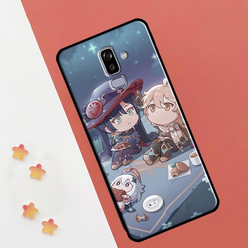 Genshin Impact Chibi Case For Samsung Galaxy J8 2018 A7 A9 A6 A8 J4 J6 Plus J1 A3 A5 2016 J3 J5 J7 2017 Cover