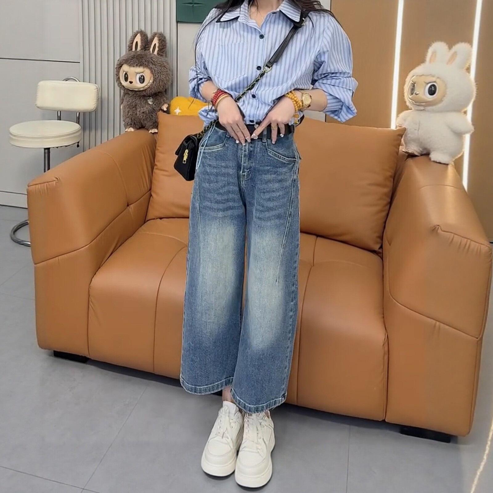 Women s Plus Size Wide Leg Cropped Jeans - Spring/Summer 2026 S
