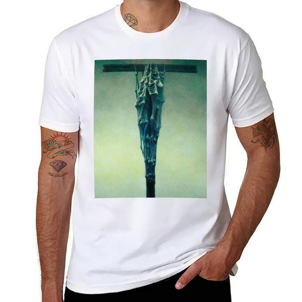 Beksinski Zdzisaw Beksiski Creepy Art Horror Art Weird Art Tshirt Plus Size Comfort Fit Tee