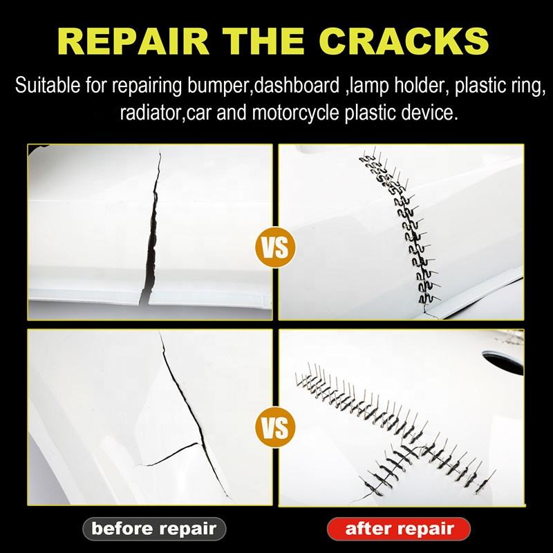 Mini 100W Kunststoffschweißmaschine Kunststoffschweißgerät Heißluftgebläse 200 Stück Heißklammern Stoßstangen Heißluftpistole Kunststoffschweißer Lötwerkzeuge