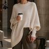 Pulls à manches longues et col rond pour femmes, mode décontractée, automne hiver, couleur unie, imprimé