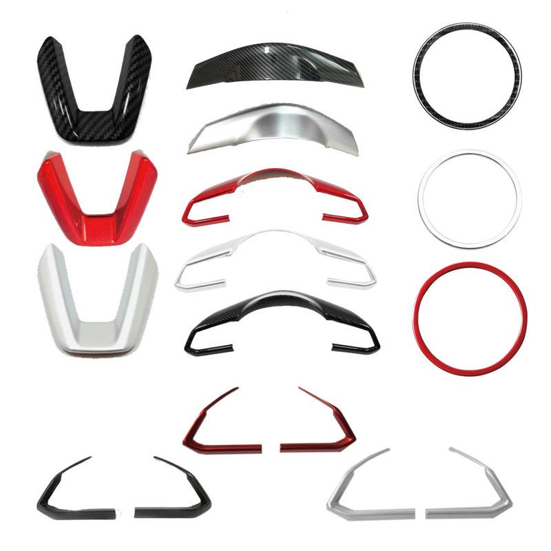 For Mazda CX-3 CX3 2017 2018     Car Styling Stick Cover Steering Wheel Button Switch Kit Trim Frame Panel Trim