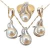 Handmade Pearl Set Freshwater Pearl Sweet Temperament Style AAA Haoshi Jewelry