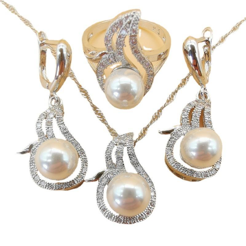 Handmade Pearl Set Freshwater Pearl Sweet Temperament Style AAA Haoshi Jewelry