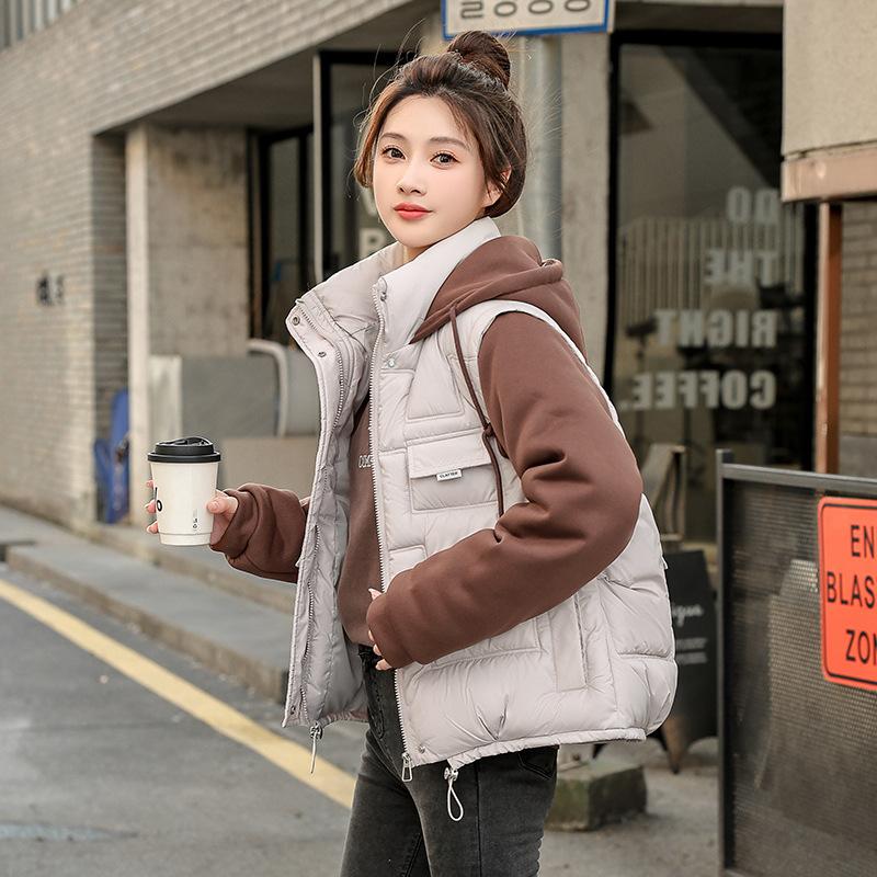 

Women s winter coat new women s cotton-padded clothing fashion hooded short women s cotton-padded clothing thickened cotton-padded jacket tide L