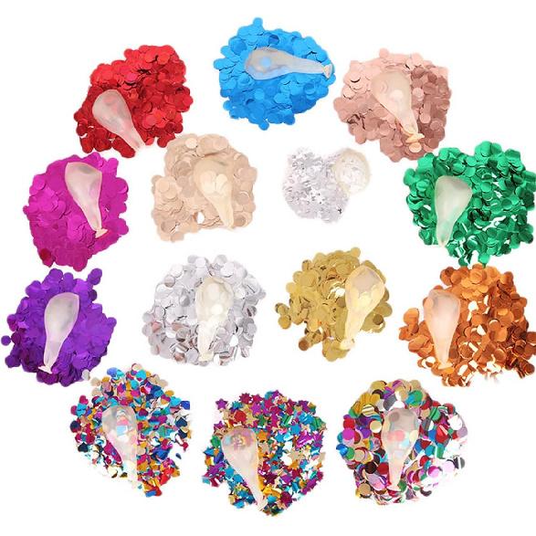Multi-color Metallic Foil Paper Shreds(1.5 cm)Round Dots Glitter Rainbow Table Confetti,Suitable for party and wedding decoration,Per Pack 2.1 Ounce
