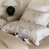Luxury Lan Jing Tencel Cooling Four-Piece Summer Bedding Set: Silky, Machine Washable Bed Sheet & Duvet Cover for Naked Sleep.