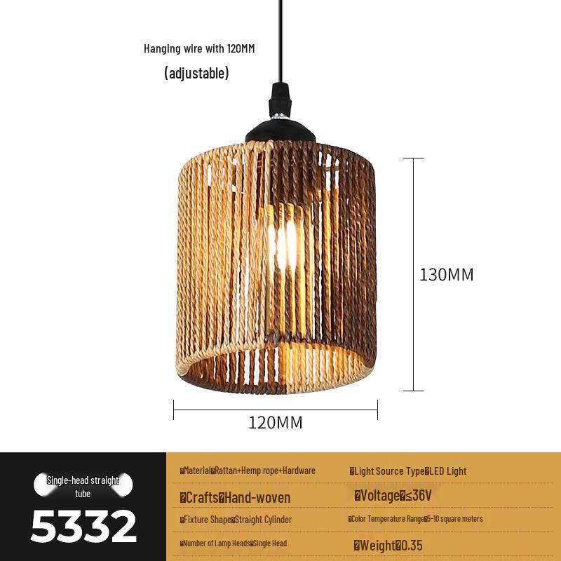 Japanese Bamboo Lantern: Retro Woven Pendant Light for Tea Room or Restaurant
