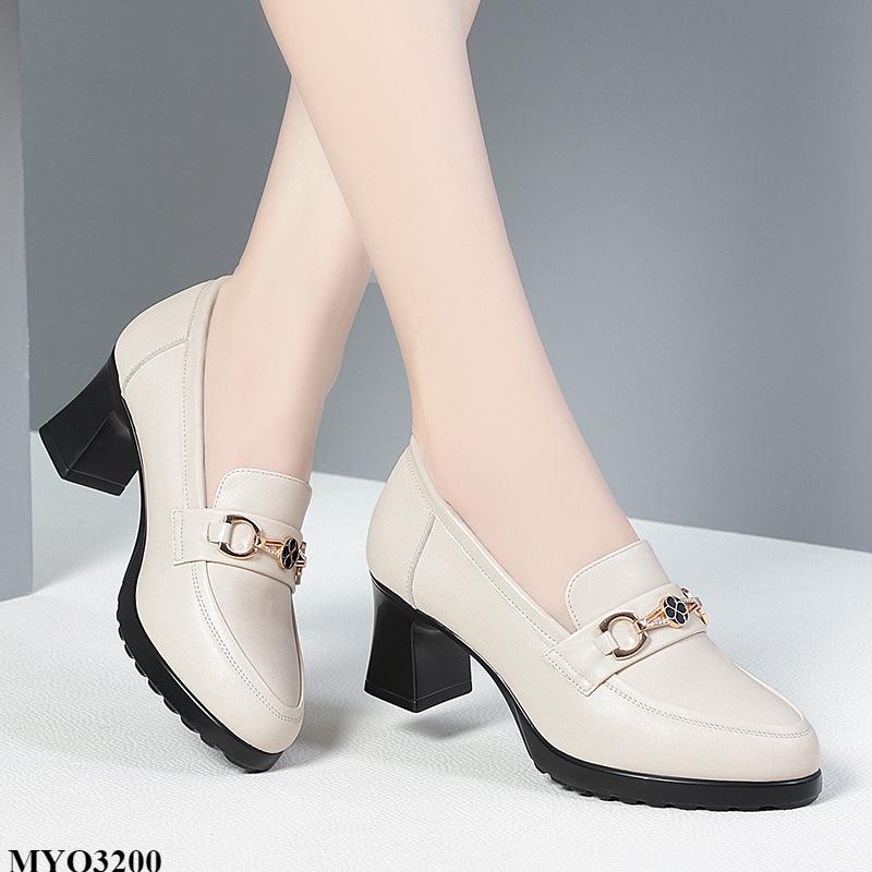 

Женские кожаные туфли Весенние и осенние женские туфли Женские одинарные туфли Толстые каблуки Мягкая кожа Удобная легкая обувь 40