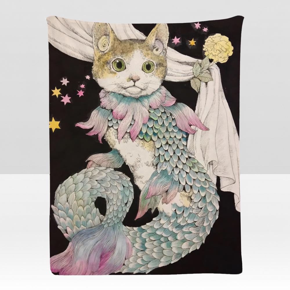 artist Y-Yuko H-Higuchi Throw Soft Flannel Blanket for Bed Bedroom Sofa Picnic Throw Skin-friendly Breathable Gift Cover