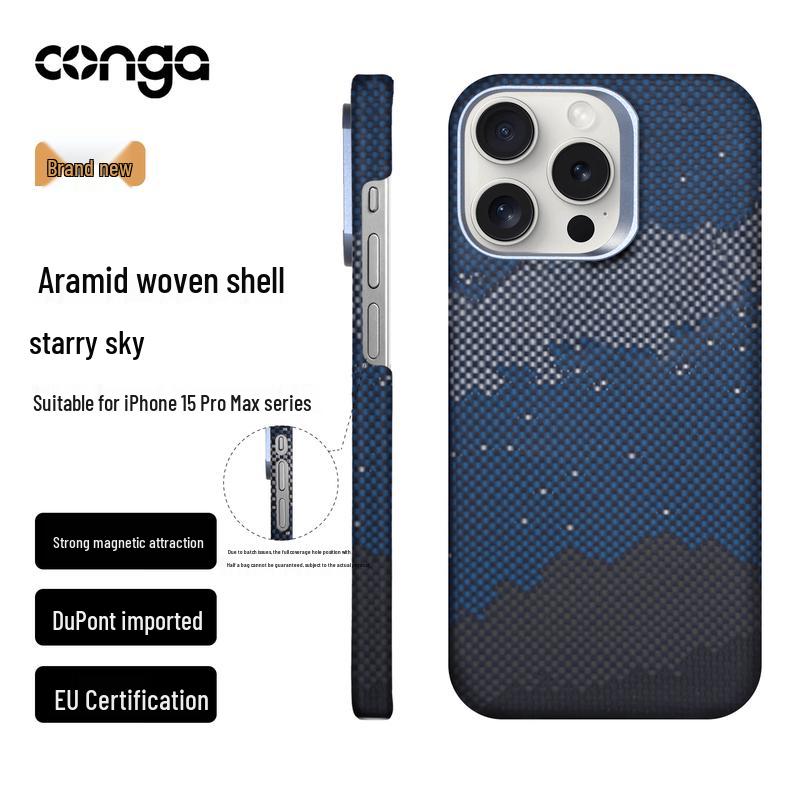 CONGA iPhone 15 Pro Max Aramid Fiber MagSafe Phone Case iPhone 15 Pro Max