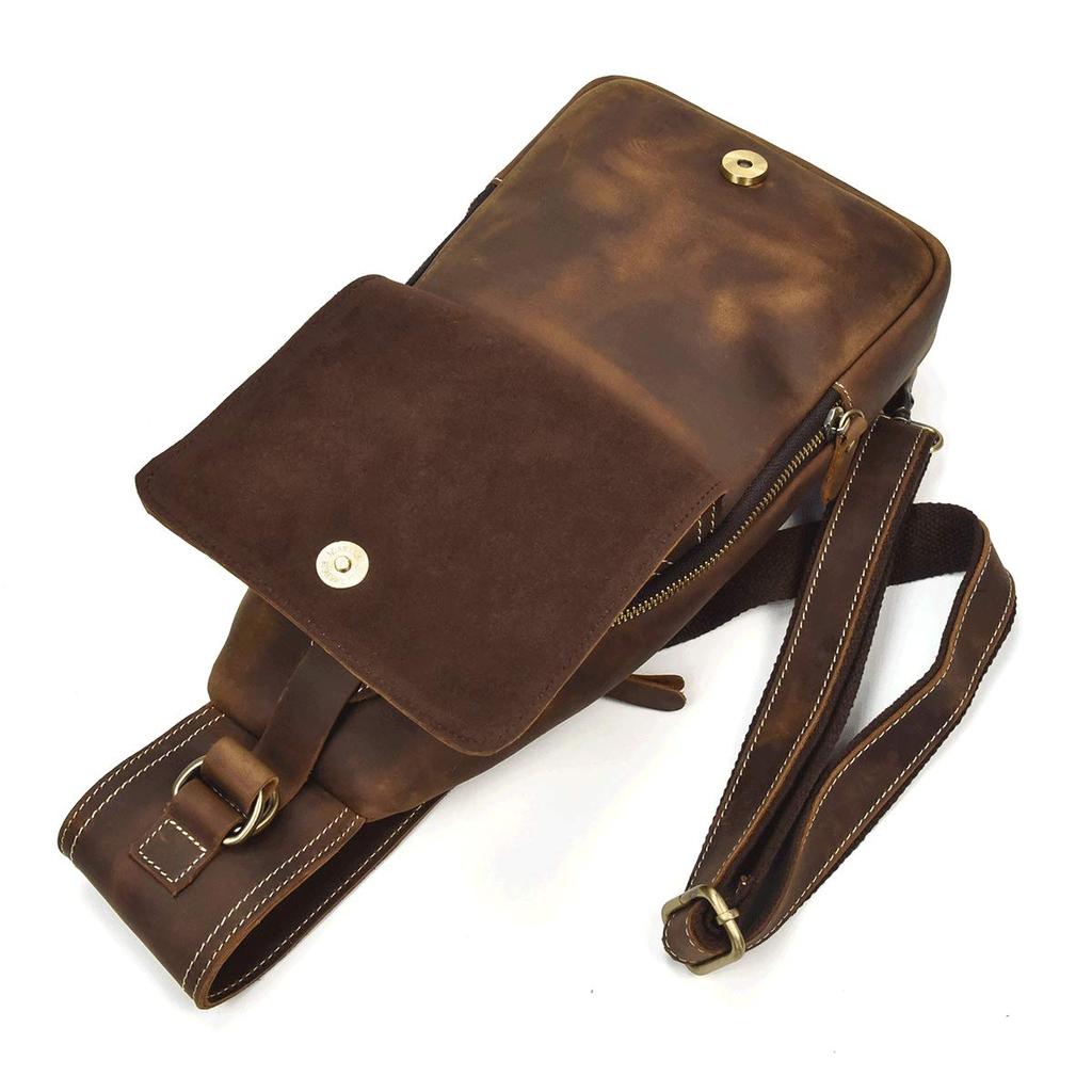 Luufan Genuine Leather iPad Mini Can Be Carried On Both Crossbody Bag Men's One-Shoulder Bag, Storage, Shoulders,
