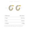 ANDYWEN 925 Sterling Silver Clear Zircon Pave Hoops Huggies Women Earring Piercing 2023 Women Wedding Crystal Fine Jewelry
