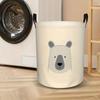 1pc Bear Face Laundry Basket - Adorable Bear Print Hamper with Sturdy Frame-Compatible Suitable for Rack Storage, High-Quality Fabric Clothes Basket S
