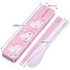 Skater Chopstick Spoon Combination Set 18cm Antibacterial Treated Lunch Box for Adults Comes with Silicone Cushion and Doesn't Make a Sound Made in Ja