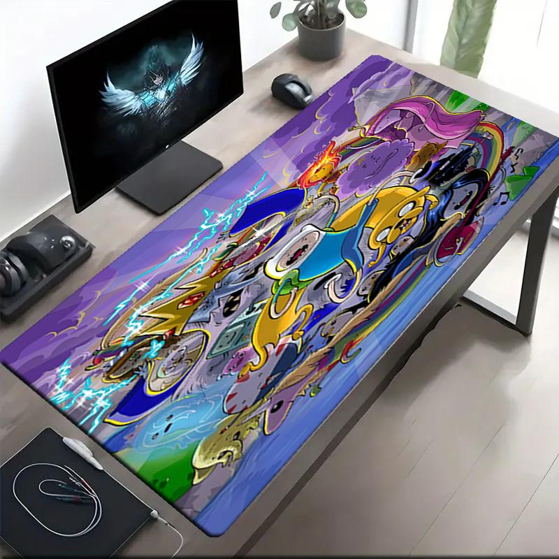 Adventure Time Theme Mouse Pad, Non Slip Rubber Base, Multifunctional Office & Home Decor, Perfect for Workspace Personalization.