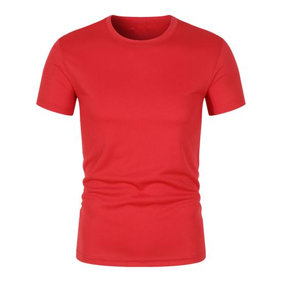 

Мужская облегающая футболка с коротким рукавом и круглым вырезом, спортивная футболка, быстросохнущая, однотонная, повседневная футболка для спортзала, фитнеса, повседневная одежда M