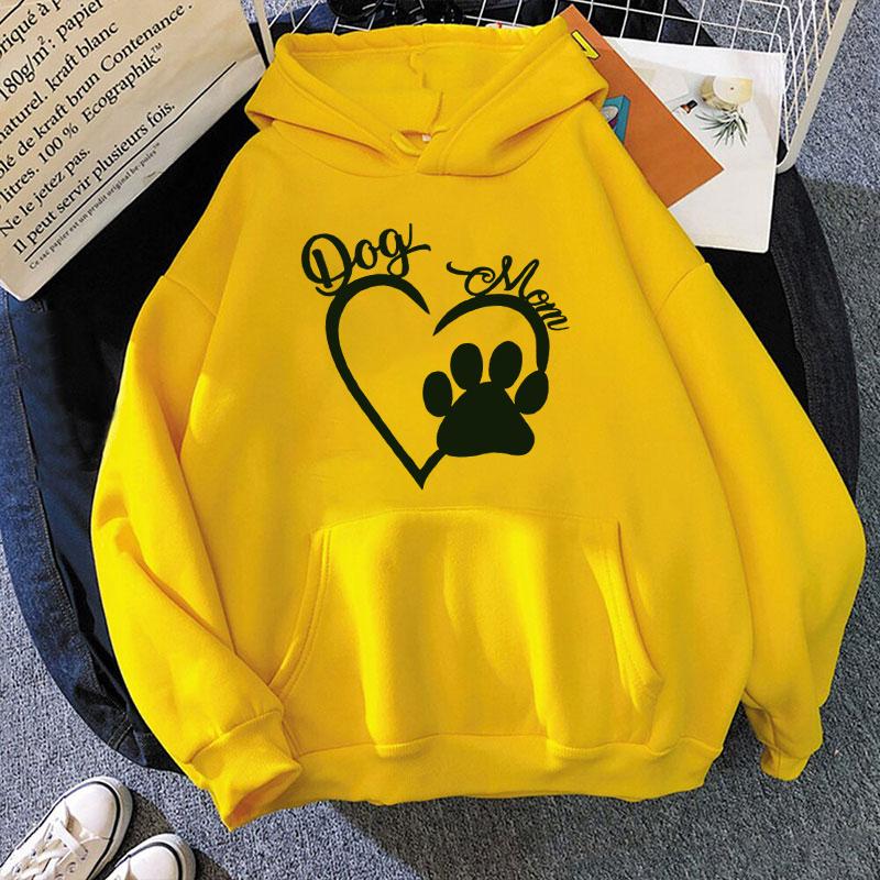 

Новая мода собака мама собака лапа пуловер с длинным рукавом спортивная толстовка Для женщин хлопок толстовка пуловер топы (Отправка в течение 48 часов) XL