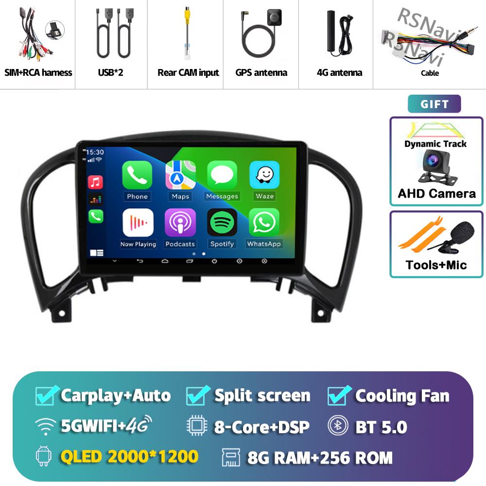 Android 14 Carplay Auto For Nissan Juke 2010 - 2014 Car Radio Player Multimedia Stereo Navigation Head Unit DSP 360 Camera GPS