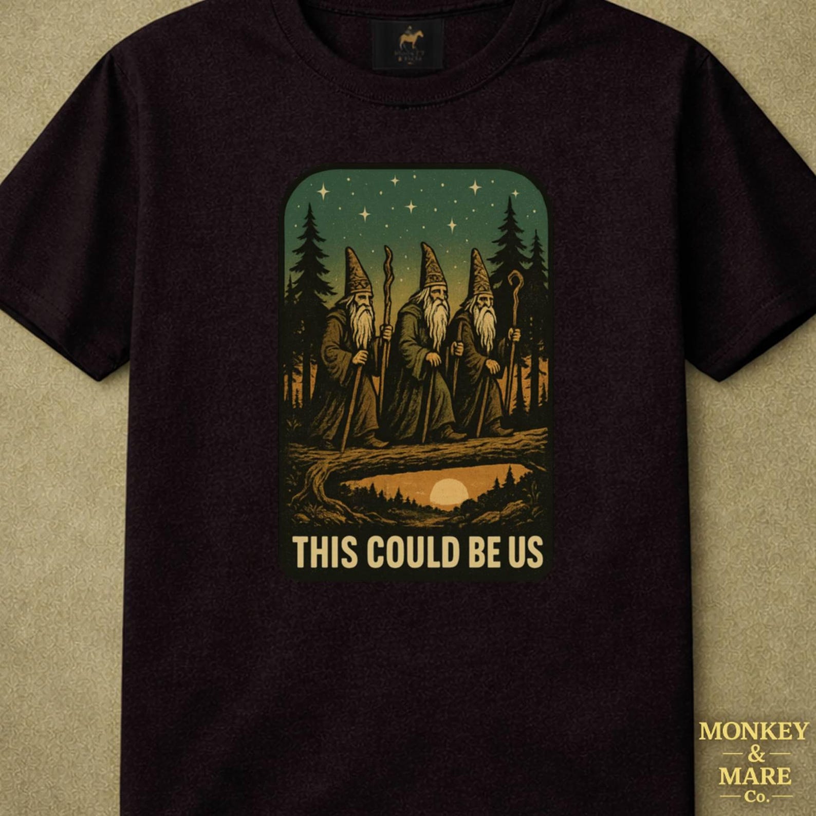 Forest Druid Trio Shirt, This Could Be Us, Whimsical Fantasy Friend Group Tee 3XL