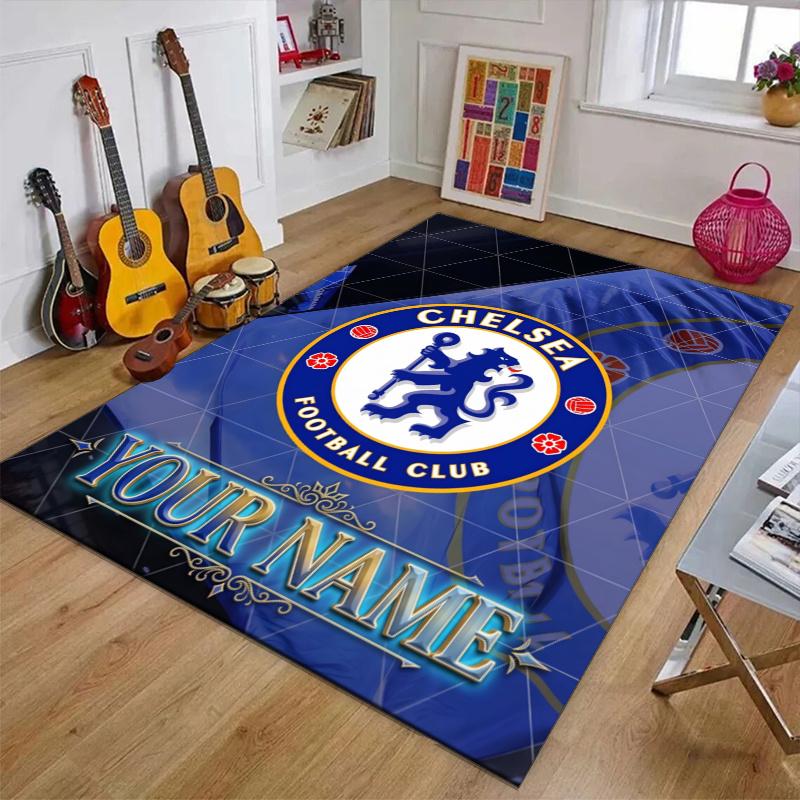 Custom C-Chelsea Mat Personalized Name, Polyester Washable Indoor Entryway Rug, Gift for Christmas, Easter, Thanksgiving Day