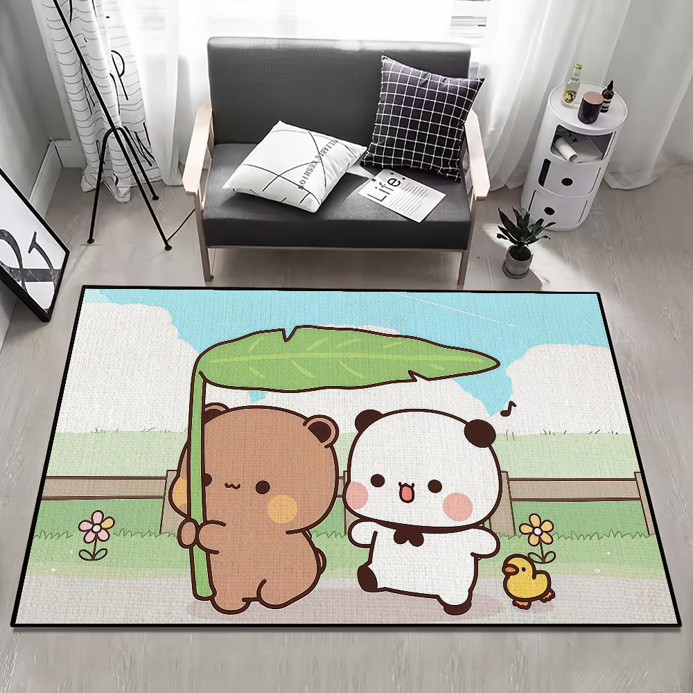 kawaii cartoon art bear d-dudu b-bubu small carpet Rug Carpet Home Decor Bedroom Mat Hallway Balcony Entrance Doormat Decoration