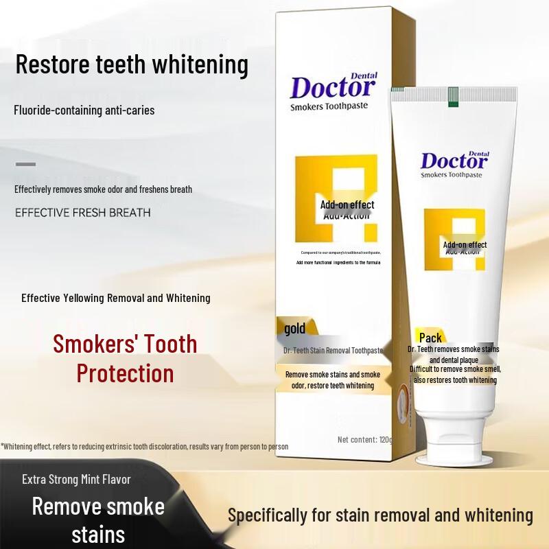Dr. Dental Smoke Stain Removal & Dentin Repair Toothpaste (2x120g Twin Pack)