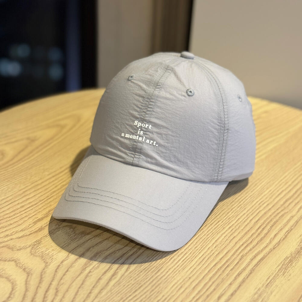 Korean Style Letter Embroidered Mesh Baseball Cap, Quick Dry Nylon Casual Hat for Men Women Daily Outdoor Streetwear Headwear