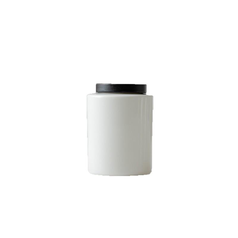 Moisture-Proof Jade White Porcelain Tea Caddy - High-Grade Sealed Ceramic Storage Jar with Custom Logo