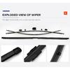 Wiper Front & Rear Wiper Blades Set For VW Tiguan MK2 2017 2018 2019 2020 2021 2022 2023Windshield Windscreen Window 26"+21"+14"
