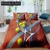 Ensemble de housse de couette Balle de Tennis Thème Jeu de Sport Ensemble de literie Housse de couette Ensemble de lit Housse de couette Taille Jumeau Simple Double Queen King