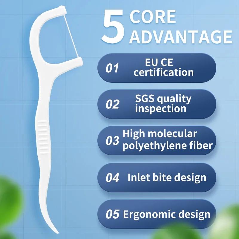600/300/150/50pcs Dental Floss Picks Toothpicks With Thread fil dentairehilo dental flosser Tooth Threads Teeth Cleaning