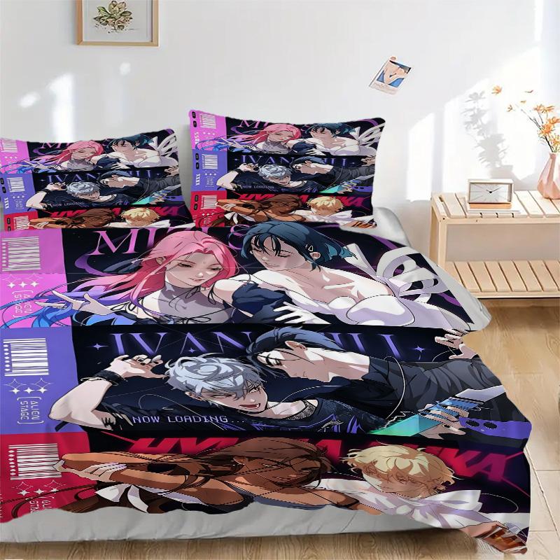 Fantasy Anime Characters Print 3Pcs Bedding Setduvet Cover With 2 Bedropillowcase Home Birthday Gift