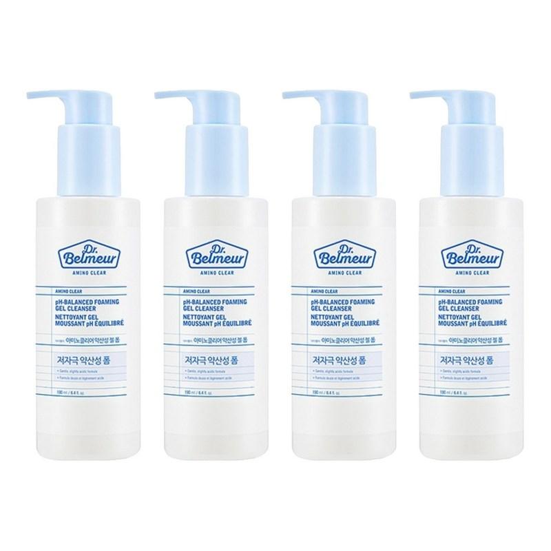 The Face Shop Dr. Belmer Amino Clear Mild Acidic Gel Foam Cleanser, 190ml, 4 pcs
