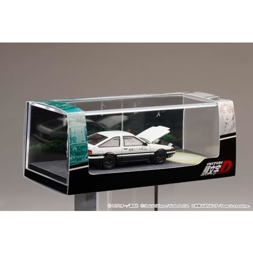 HJ64 1/64 Toyota Sprinter Trueno GT APEX (AE86) / Initial D Engine Model with Wataru Akiyama Finished Product